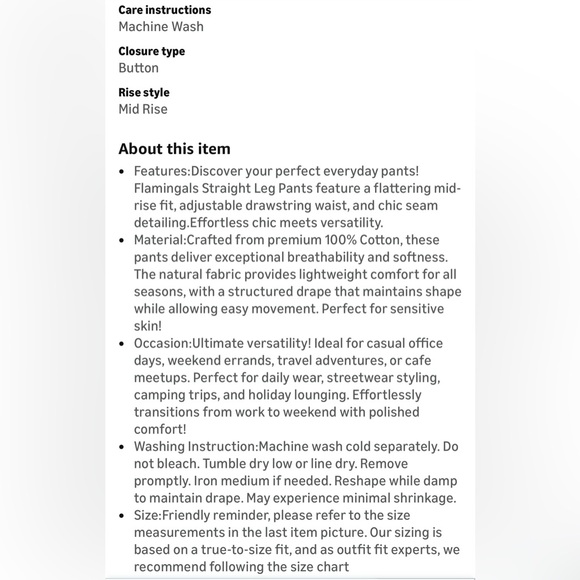 Flamingos Straight Leg Pant with Drawstring Waist - Picture 5 of 8